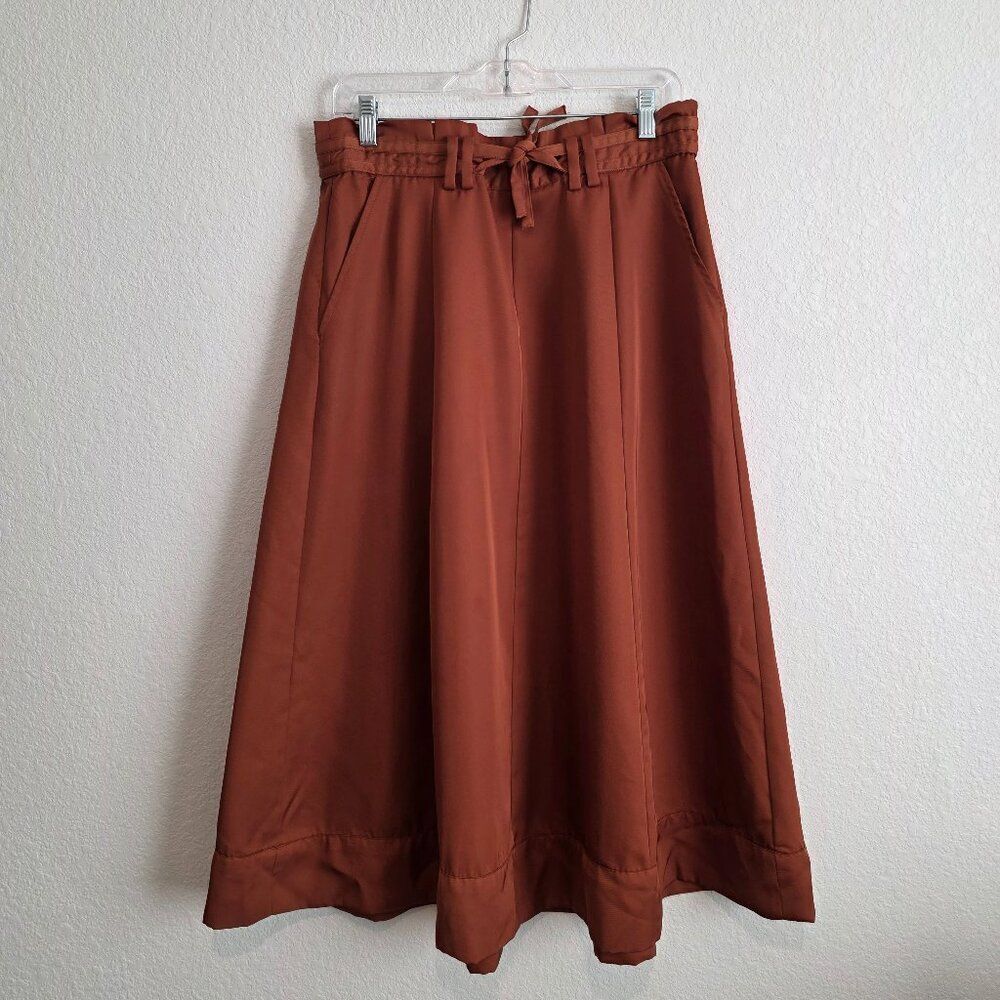 RyeGrass - Waist Tie A-Line Midi Skirt Sz 12